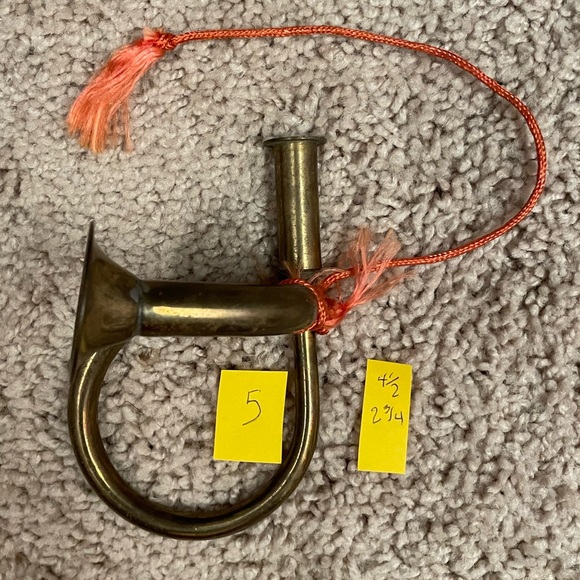 EUC Set Of 5 Brass Decorative French Horn various sizes of retro brass wall art - Picture 14 of 14